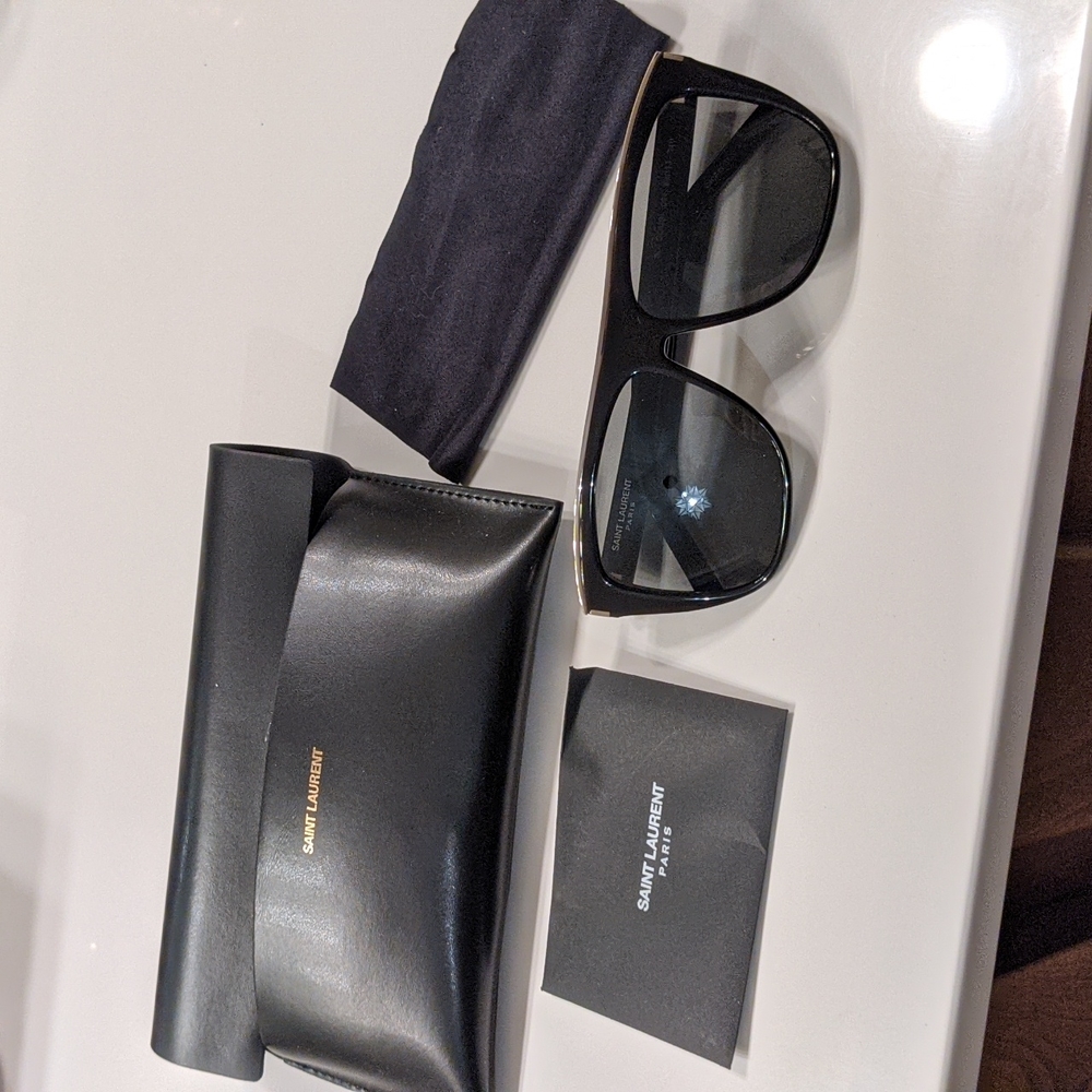 NWOT Saint Laurent New Sunglasses New Wave Flat Top